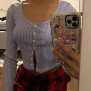 brandy melville long sleeve lilac zelly top